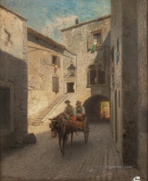  Amadeo Oil Painting - Street scene Amadeo Preziosi Neoclassicism Romanticism
